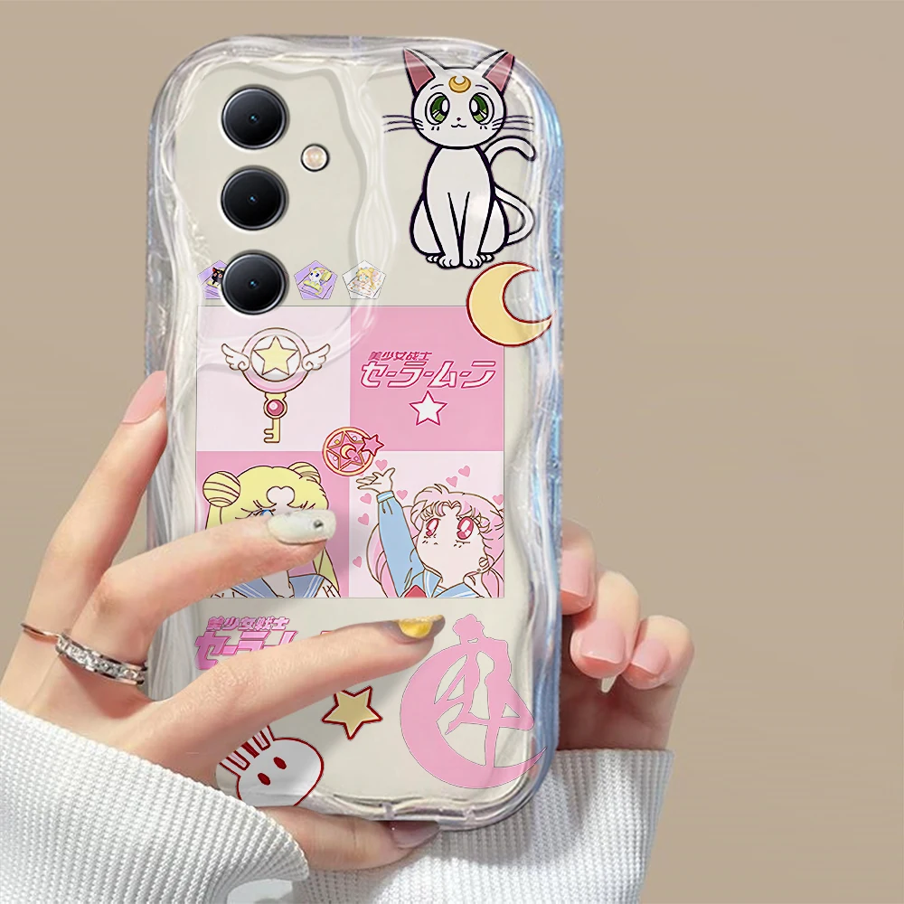 Funda de teléfono Moons Girl Sailor 3D Wave para Samsung Galaxy S24 S23 S21 S20 FE Plus Ultra 4G 5G, funda trasera de silicona suave - imagen 5
