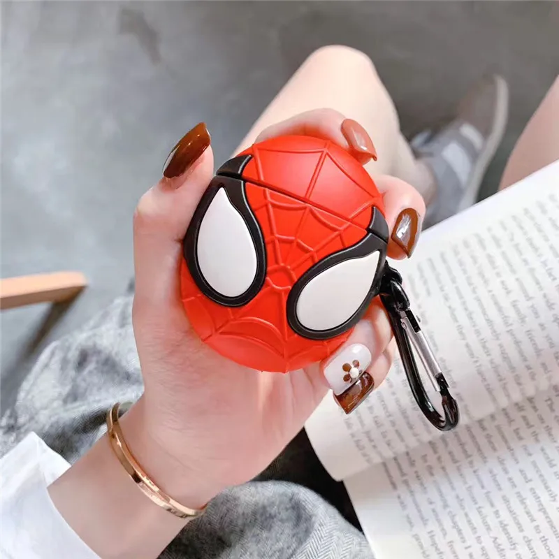 Funda Disney para Airpods Pro 2, funda negra y roja de Spider-Man para funda Airpods 3, funda suave de silicona para auriculares para funda Airpods - imagen 5