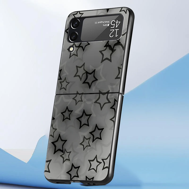 Funda para Samsung para Galaxy Z Flip 5 Z Flip Z Flip 3 Z FLIP 6 Contraportada Estrellas Grises - imagen 5