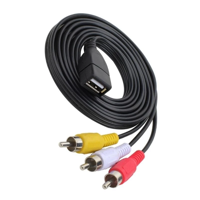 P9FA USB a 3RCA Sound Cable USB a 3RCA Splitter Masculino USB FEMPLEA A TABLE - imagen 5