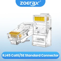 Conector RJ45 ZOERAX para cable Ethernet CAT5e/CAT6