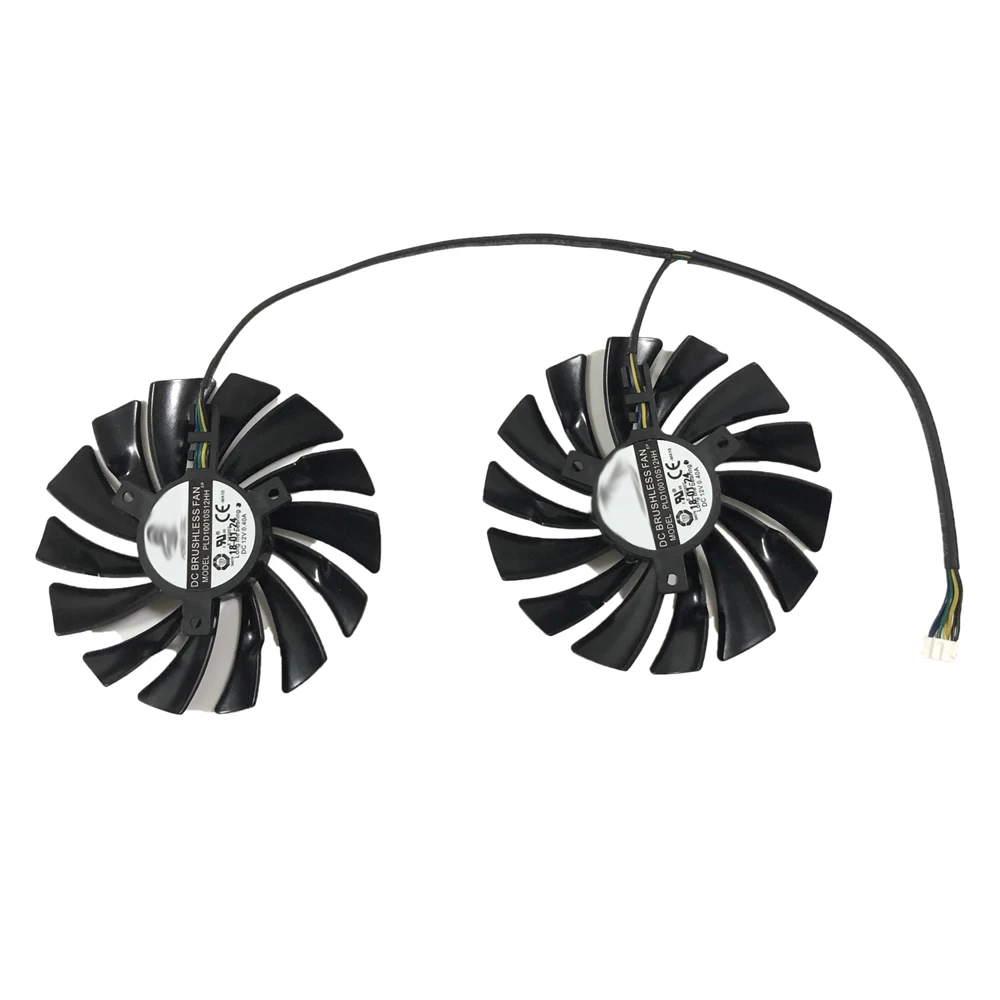2 unids/set VGA GPU ventilador, PLD10010B12HH PLD10010S12HH, para MSI GTX 960 950 GAMING, GTX1080 1070 1070Ti Armor, refrigeración de tarjetas gráficas - imagen 2