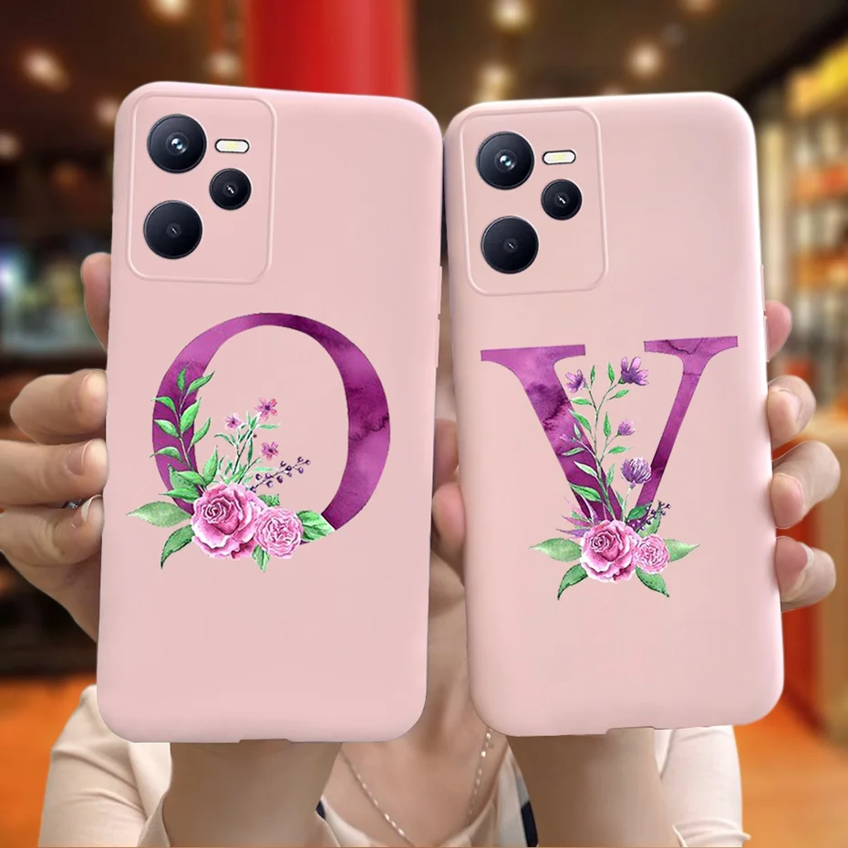 Funda de teléfono con letras bonitas para Realme C35, funda suave de silicona negra RMX3511 2020 para Realme C35 C 35 4G RealmeC35, parachoques rosa - imagen 4