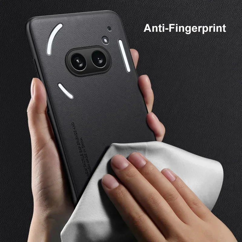 Funda de cuero PU para Nothing Phone 3A Pro, funda de carbono para Nothing Phone 3A 2A Plus CMF Phone3, fundas lisas antigolpes mate - imagen 3