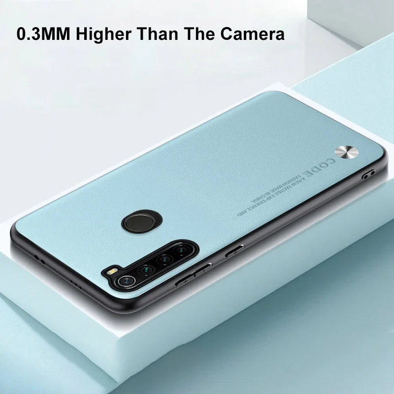 Funda de cuero PU de lujo para Xiaomi Redmi Note 8 8T 8 T, funda trasera de silicona mate, funda protectora para teléfono para Redmi Note 8 Pro 8Pro - imagen 5