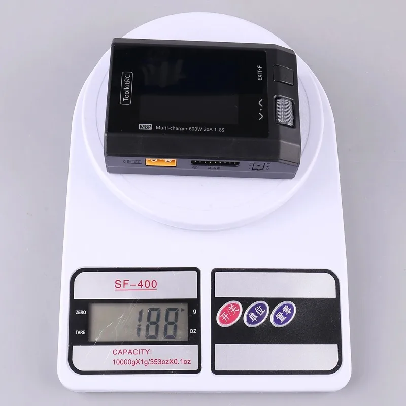 ToolkitRC Cargador M8P con un aumento de precisión Potencia de 600W 20A 5V 1-8S Prueba de señal multifuncional M8S actualizado - imagen 5
