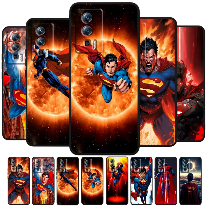 S-supermans-funda de teléfono de TPU negro, arte Popular, genial para Xiaomi Redmi 9A, 9C, 9AT, 10C, 9, 9T, 10, 12C, 13C, A3, 12, K60, A1, K50, K40, 5G