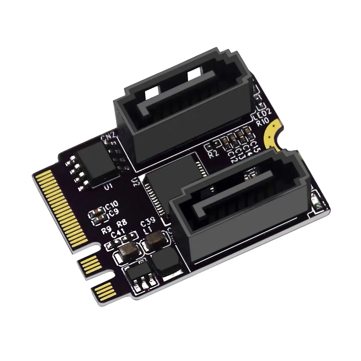 NGFF Key A + E PCI Express y Mini PCI-E PCI Express y PCI-E a 4 puertos SATA 3,0 ESATA PCIE SATA3 tarjeta de expansión de 6Gbps adaptador PCI-E - imagen 4