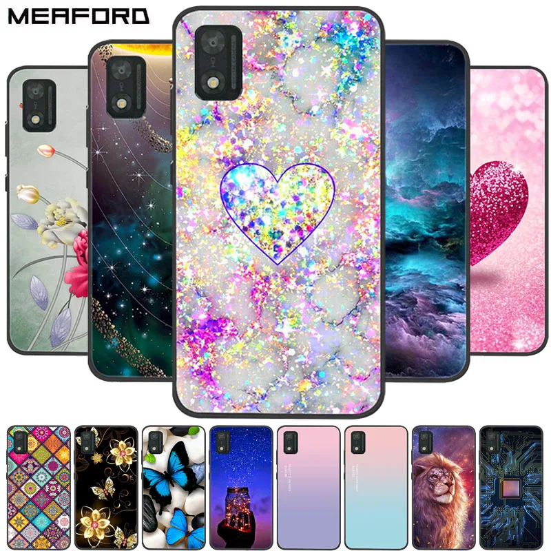 Funda negra de silicona suave para teléfono, carcasa protectora completa A prueba de golpes para ItelA17, ItelA17