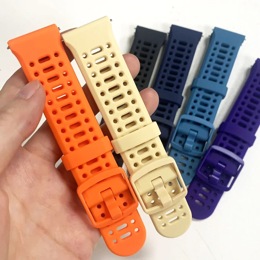 Correa de silicona de 22mm para Xiaomi watch S1 S2 S3 S4 Sport color 2 Mi pulsera de reloj para COROS PACE 4 3 bandas transpirables de repuesto