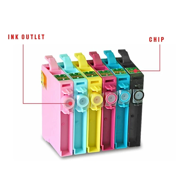 Cartucho de tinta compatible con T0791-T0796, para impresora Epson Stylus Photo P50, PX660, PX650, PX700W, PX710W, PX720WD, PX730WD, 1500, 1400, 1410 - imagen 3
