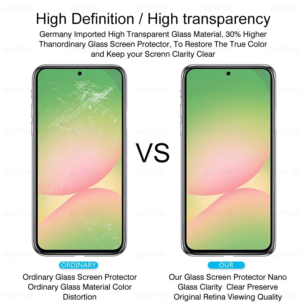 5-1 Uds Protector de pantalla para Samsung Galaxy A56 A36 A26 A16 A06 5G cubierta completa de vidrio templado samsung A 56 36 26 16 06 vidrio transparente - imagen 4