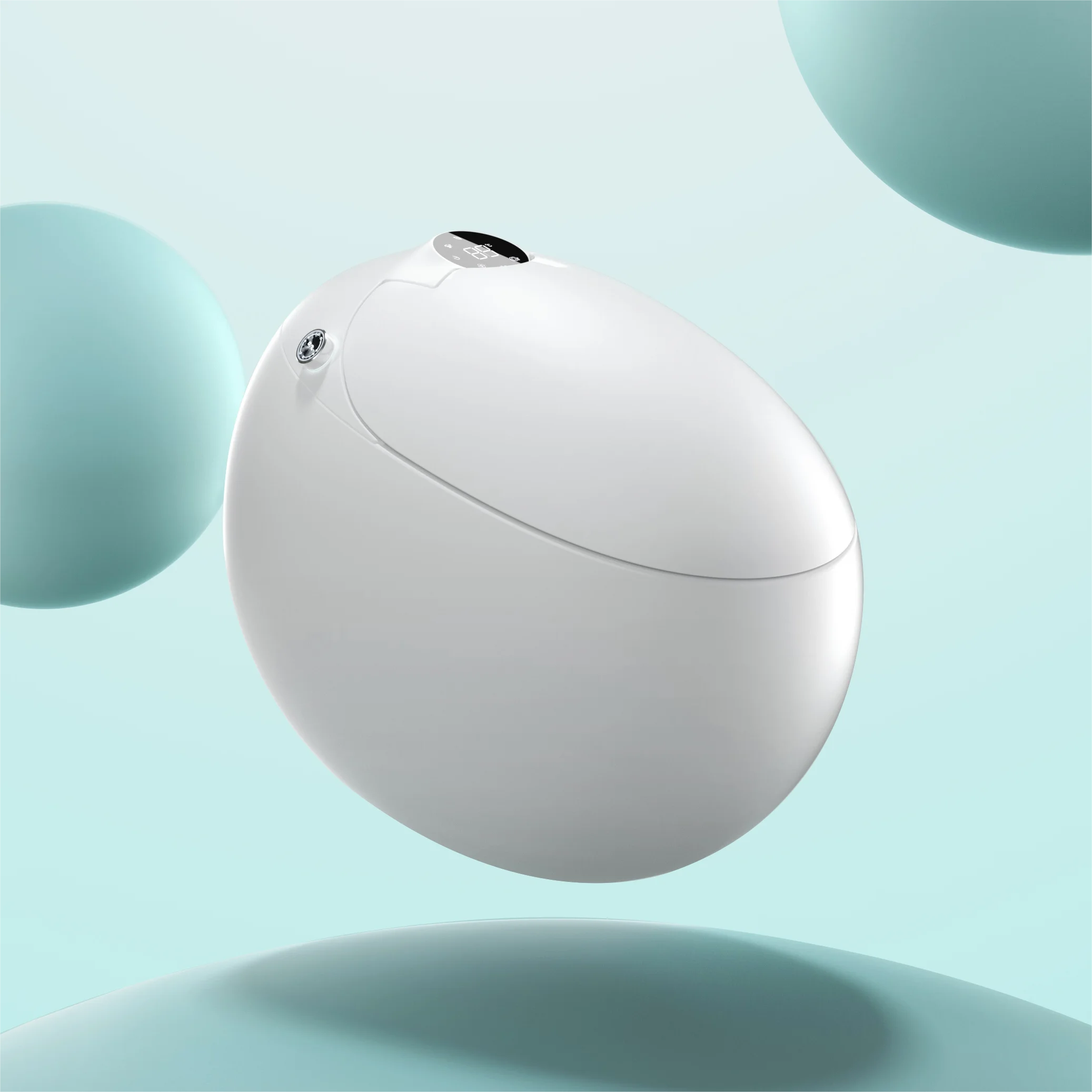 Nuevo diseño de estilo, juego de Wc, baño, WC de lujo, inodoro inteligente con tanque de agua incorporado, inodoro inteligente con forma de huevo - imagen 2