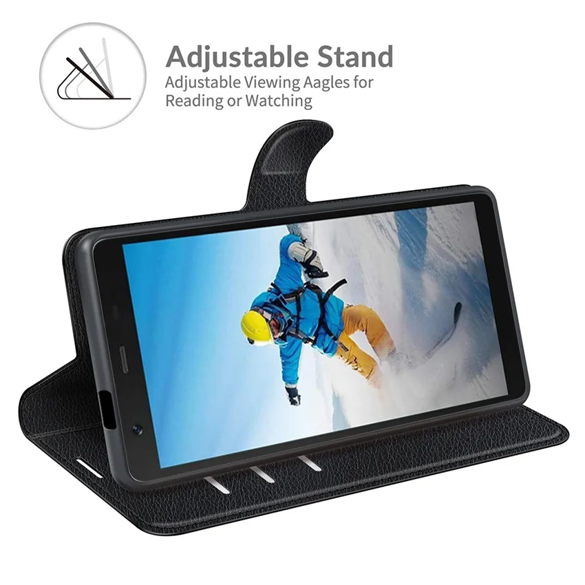 Funda de cuero con tapa para Blackview BV6300 Pro, carcasa con soporte para teléfono, BILLETERA, para Blackview BV6300 Pro - imagen 4