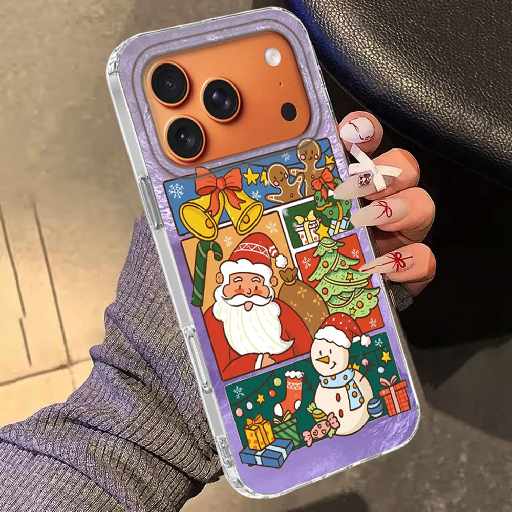 Lo mejor para árbol de Navidad Santa Claus funda de teléfono para iPhone 17 16 15 14 13 12 Pro Max 7 8 Plus 11 16e X XS XR SE funda regalo Coque - imagen 4