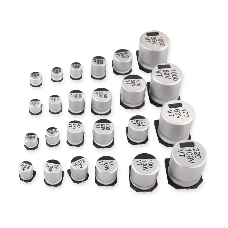 20 piezas capacitancia electrolítica de aluminio 68UF 25V volumen 6,3x5,4mm condensador SMD 6,3x5,4 - imagen 2