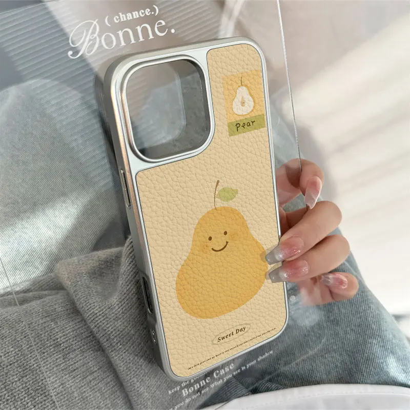 Señor. Funda de teléfono con textura de cuero de zanahoria para iPhone 11/12/13/14/15/16/60 Pro Max AIR PLUS