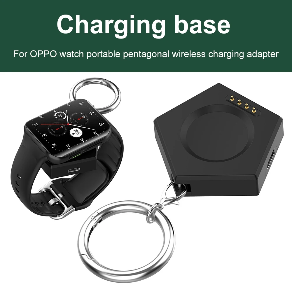 Cargador portátil magnético, base de carga inalámbrica con llavero tipo C/micro puerto para reloj Oneplus Watch2 OPPO - imagen 2