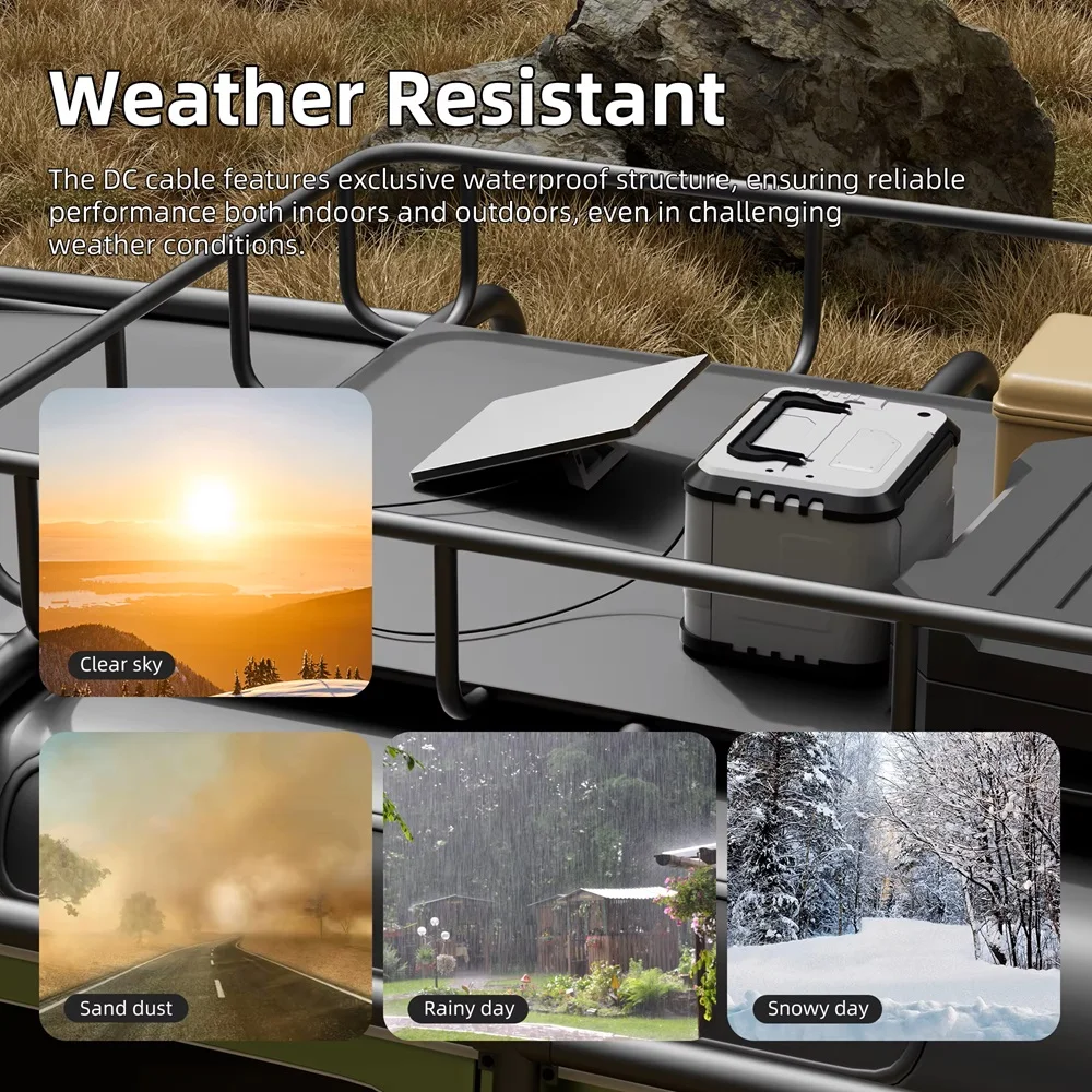 Para Starlink Mini Cable 2M (6,6 pies) Starlink Mini DC Power tipo C cable de repuesto de entrada impermeable exterior barril Jack carga - imagen 4