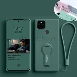 Funda Silicona Líquida Google Pixel 3/4/5 y Serie A con Soporte