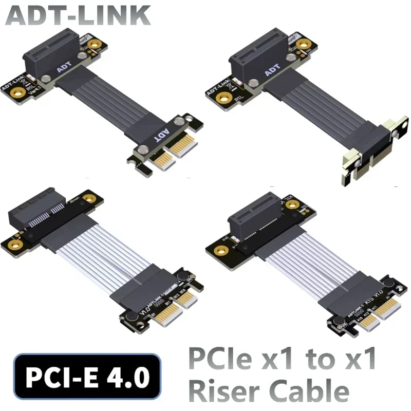 Adt-link-Cable elevador K11 PCIe 4,0x1 a x1, tarjeta de red macho a hembra, tarjeta de sonido LAN, tarjeta USB, adaptador Gen4 1X, extensión PCIe x1 - imagen 2