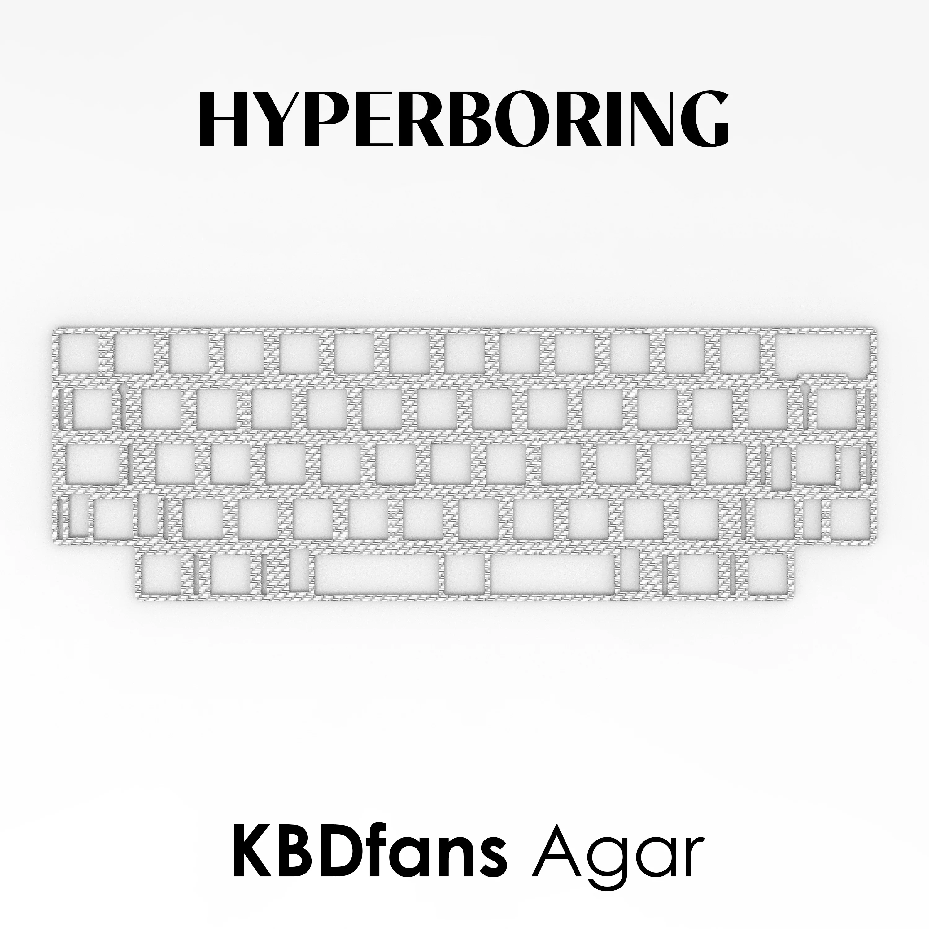Placa de posicionamiento de Agar KBDfans para teclado mecánico, placa de fibra de carbono PP Alu personalizada para PC, accesorios para teclado, regalo DIY - imagen 5