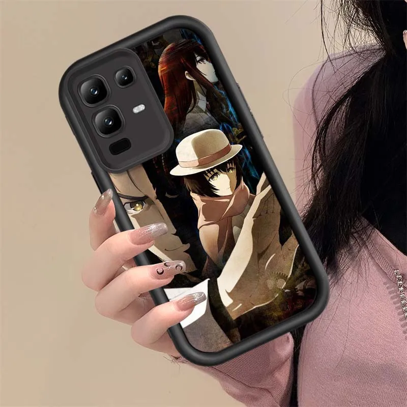 Kurisu Makise-funda de Anime para Infinix Note 12 G96 2023 30 40 50 40S 50X VIP Pro Plus 5G, funda de teléfono con escalera ocular - imagen 4