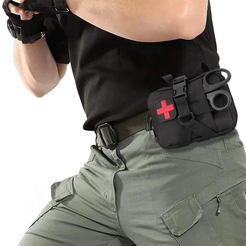 Riñonera táctica multifuncional para exteriores, Kit de emergencia médica, Kit de supervivencia portátil, bolsa de accesorios, bolsa de entrenamiento de camuflaje - imagen 4