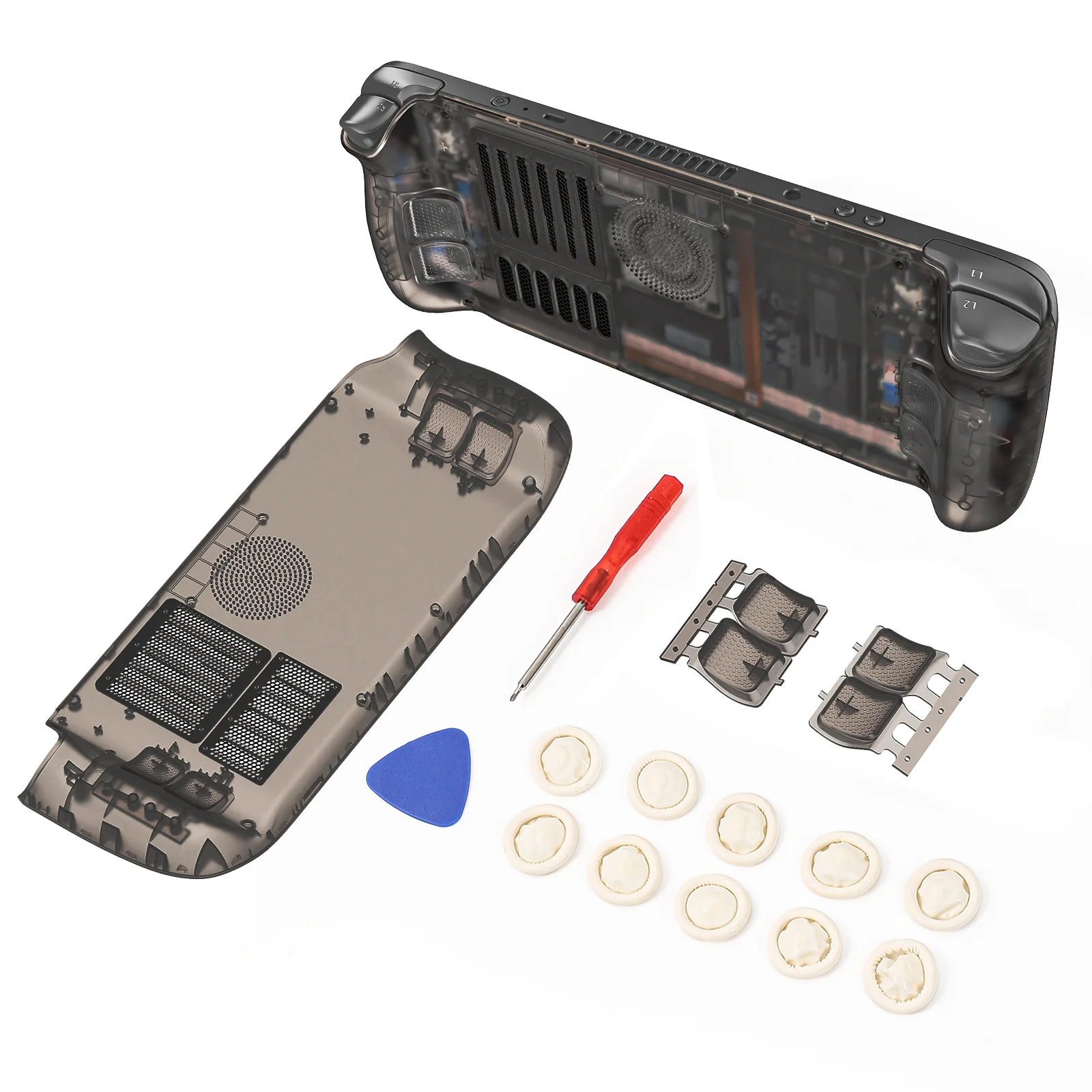 Accesorios de juego para Steam Deck, placa frontal de repuesto personalizada, carcasa de placa trasera para consola LCD Steam Deck, novedad - imagen 2