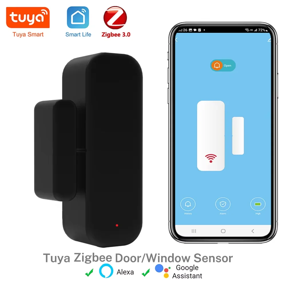 Para Smart Home Smart Life aplicación remota Control Compatible con Alexa Tuya Zigbee 3,0 Sensor de puerta Sensor de ventana Sensor de contacto