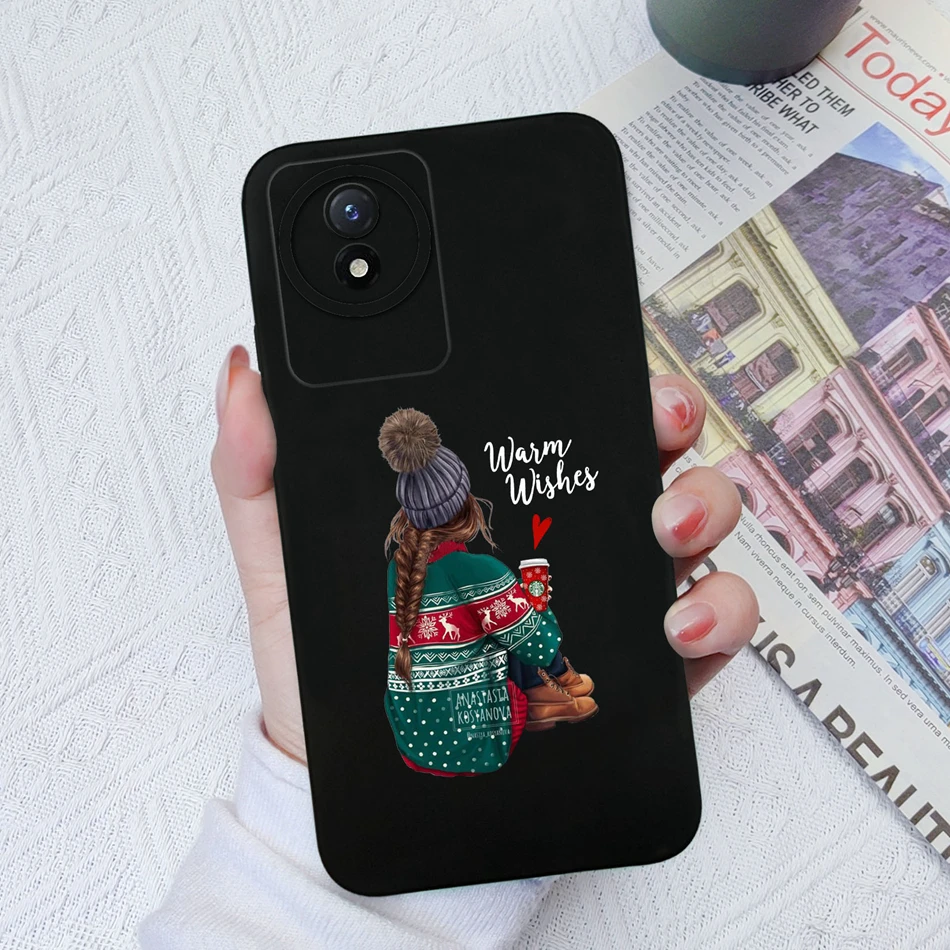 Funda para Vivo Y02, Y02A, Y02S, protección completa, silicona líquida suave, Funda trasera antideslizante para VivoY02 Y 02, Funda bonita - imagen 5