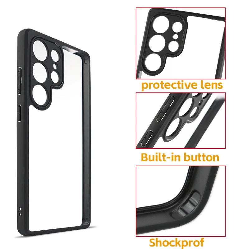 Funda S25 Ultra, fundas duras transparentes para teléfono de PC para Samsung Galaxy S25 Edge S25 Plus, funda dura a prueba de golpes de alta calidad - imagen 4