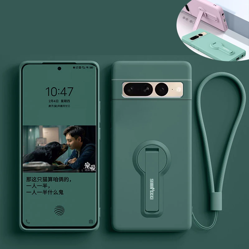 Funda de teléfono para Google Pixel 9 10 7 8 6 5 Pro XL Pixel 9A 7A 6A 8A funda suave de silicona soporte con Protector de pantalla - imagen 2