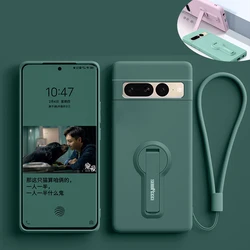 Funda de silicona para Google Pixel con soporte y protector de pantalla