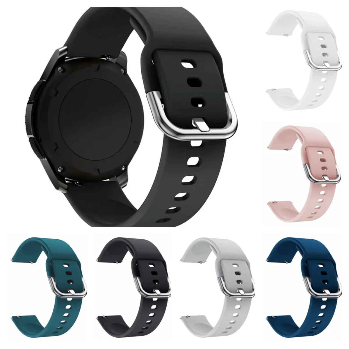 Correa de silicona de 22mm para Huami AMAZFIT BALANCE/CHEETAH Pro Correa Amazfit Stratos 3 2/BIP5 GTR 4 3 Pro 2 2E pulseras de 47mm - imagen 2