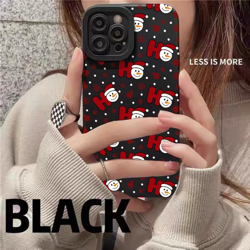 Funda de teléfono de TPU con patrón de muñeco de nieve de Navidad para Xiaomi Redmi 13 12 15C 14C 13C 12C Redmi Note 14 13 12 Pro Plus 5G 12S 11 10 - imagen 5