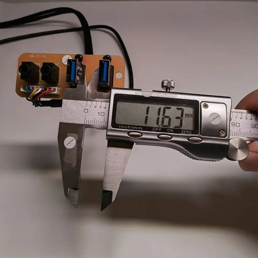 Cable de datos del Panel frontal de extensión de la placa base 19P 9 pines a 2 puertos USB 3,0 3,5mm HD toma de Audio Cable de interfaz de E/S 65mm x 27mm - imagen 2
