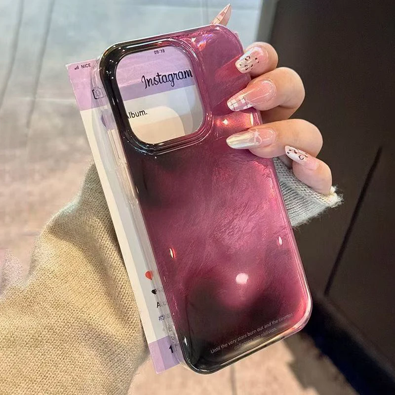 Funda de teléfono con patrón de vórtice degradado, color negro y morado, Simple, para iPhone 14, 15, 16 Pro Max, 11, 12, 13, XS, XR X, 7, 8, Plus, funda suave de silicona - imagen 5