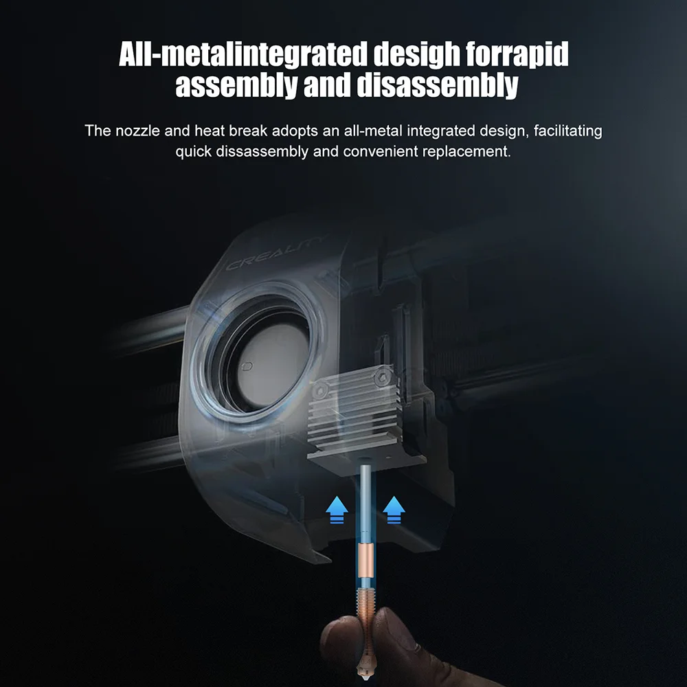 Actualización de intercambio rápido K1c unicornio para Creality K1 Max boquilla K1C/Ender 3 V3 boquilla garganta para Creality K1c Hotend piezas de impresora 3d - imagen 2