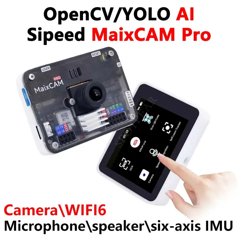 YOLO Sipeed MaixCAM Pro AI Kit de cámara SG2002 RISC-V YOLO OpenCV Audio WIFI6 Linux placa IMU micrófono altavoz - imagen 5