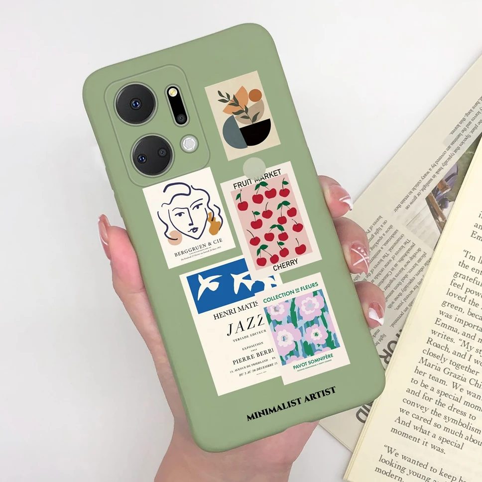 Funda para Honor X7A X8A moda dinosaurio astronautas mate Capa protectora trasera de silicona suave para HonorX7A X 8A Fundas Coque - imagen 5