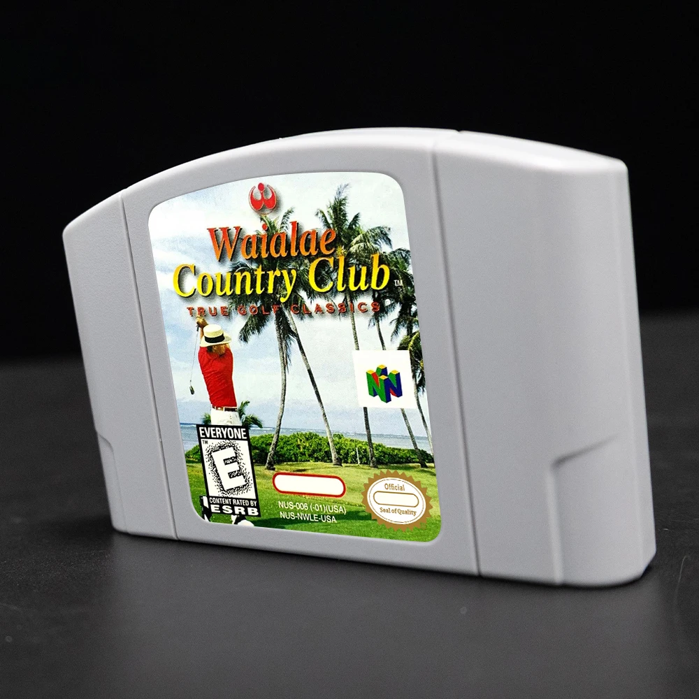 Waialae Country Club - Cartucho de juego True Golf Classics para consolas NTSC USA de 64 bits Tarjeta de juego N64