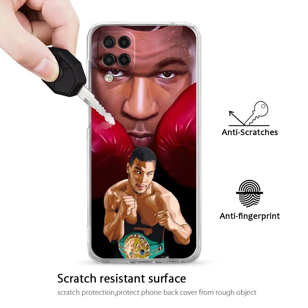 Funda para Samsung Galaxy A13 A23 A33 A53 A73 5G A51 A71 A21S A12 A11 A31 A41 A01 A03s A52 A32 A22 cubierta transparente Mike Tyson Boxer - imagen 3