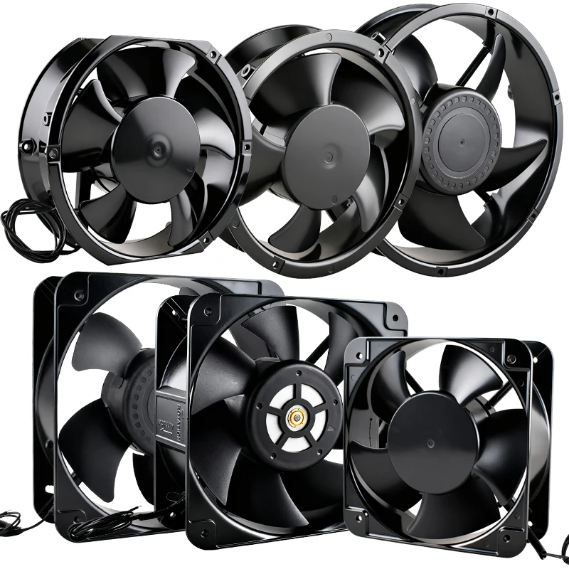 ANCHAOPU 150mm 172mm 180mm 200mm 220mm EC100V 110V 220V 240V Ventiladores de refrigeración de flujo axial para pilas de carga montadas en gabinete