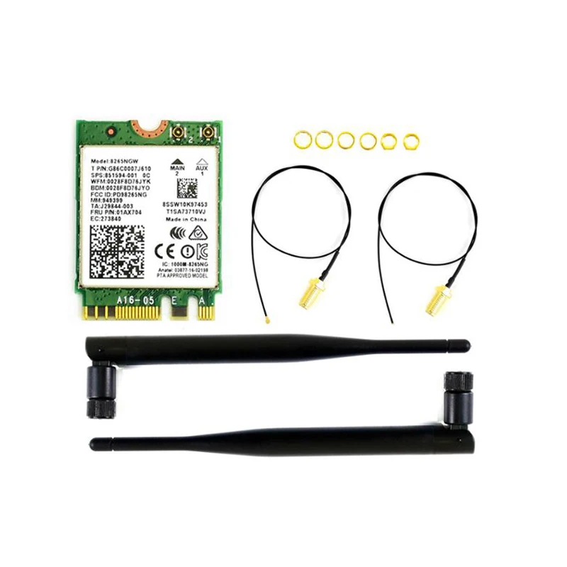 Módulo NIC inalámbrico AC8265 para Jetson Nano, 300Mbps + 867Mbps, 2,4 Ghz hasta 5Ghz, banda Dual, NGFF, Wifi, Bluetooth 4,2 - imagen 2