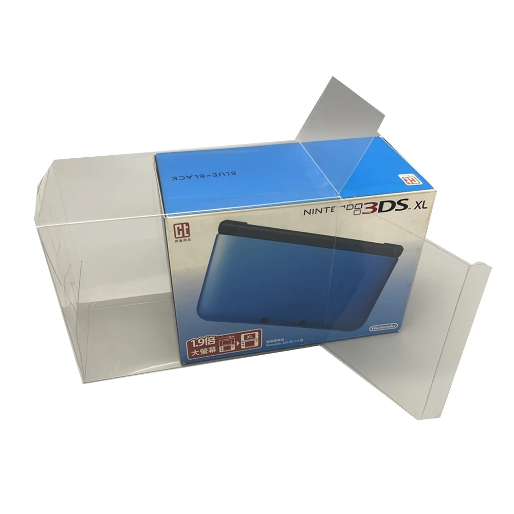 Protector de caja transparente para Nintendo 3DS XL/3DS LL, cajas coleccionables, carcasa de juego de almacenamiento TEP, estuche de exposición transparente
