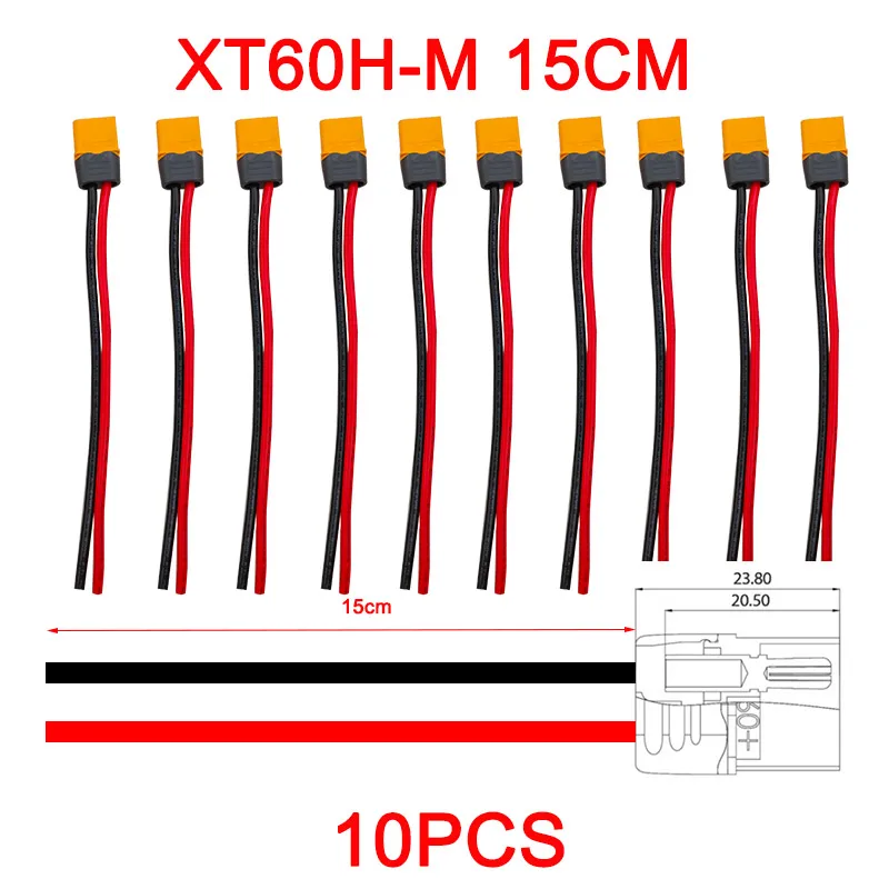 XT60H-M-15CM 10pcs