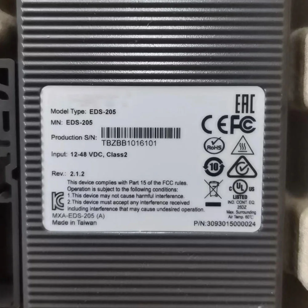 Para conmutadores Ethernet no administrados de nivel básico Moxa de 5 puertos EDS-205 - imagen 5