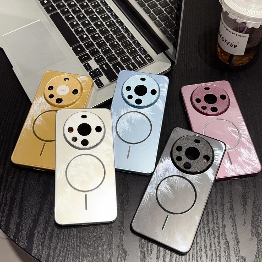 Funda magnética de lujo con plumas de Aurora para Huawei Pura 80 70 P80 P70 Pro Ultra Mate 70 60 para cubierta de armadura láser estética Magsafe - imagen 3