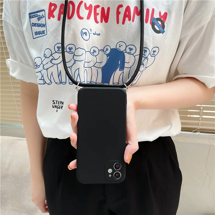 Funda de teléfono de silicona con correa de collar cruzado, cordón para Samsung Galaxy M53, M33, M62, M52, M42, M32, M22, M12, M02, 4G, 5G - imagen 5